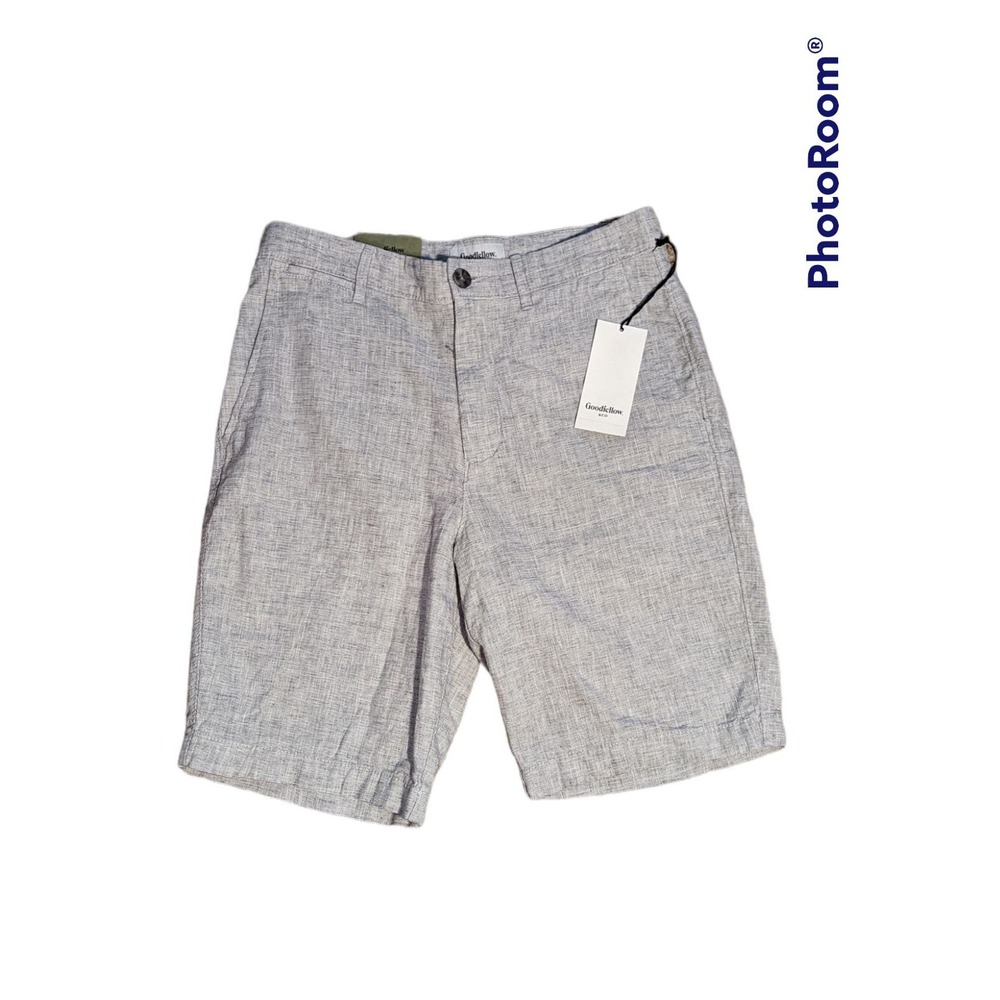 New Men's Goodfellow & Co Linden Flat Front Gray 9" Shorts 28 waist